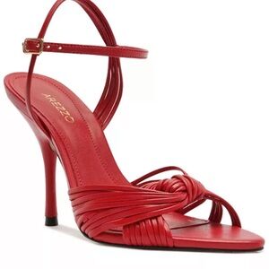 Arezzo Women's Red ,Rosalie High Stiletto Dress Sandals